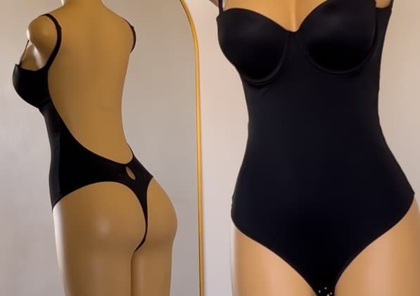 Body Venezia negro de encaje, lencería premium ALEHVIDA Chile