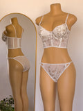 Conjunto Melina de encaje, lencería premium ALEHVIDA Chile